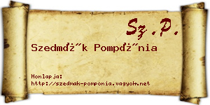 Szedmák Pompónia névjegykártya