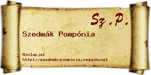 Szedmák Pompónia névjegykártya